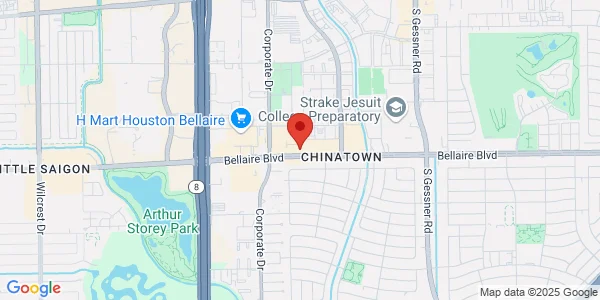Map of 9440 Bellaire Blvd Ste 100 Houston, TX 77036