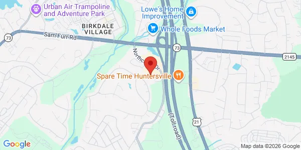 Map of 16415 Northcross Dr Ste B Huntersville, NC 28078