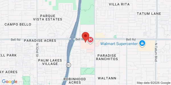 Map of 3811 E Bell Rd Ste 300 Phoenix, AZ 85032