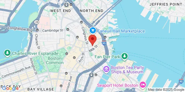 Map of One Liberty Sq Fl 9 Boston, MA 02109