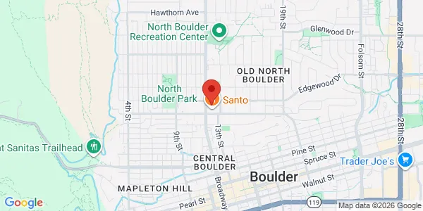 Map of 2750 Broadway St Boulder, CO 80304