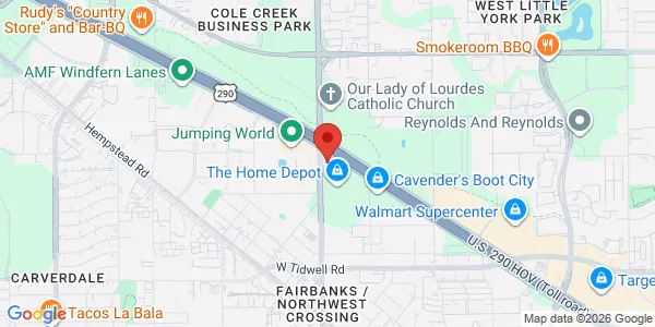 Map of 6306 Fairbanks North Houston Rd Ste 500 Houston, TX 77040