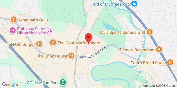Map of 1840 Medical Center Pkwy Ste 102 Murfreesboro, TN 37129