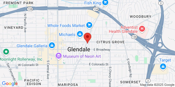 Map of 140 N Glendale Ave Glendale, CA 91206