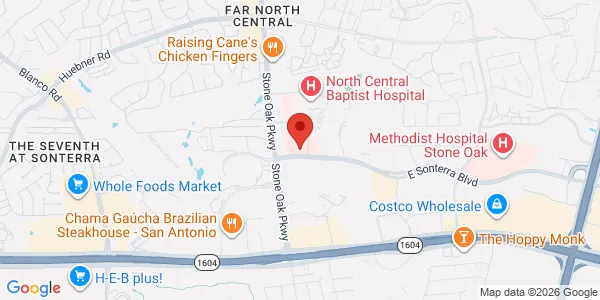Map of 225 E Sonterra St San Antonio, TX 78258