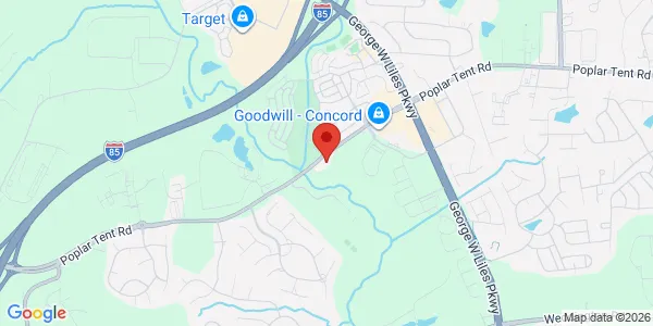 Map of 5641 Poplar Tent Rd Ste 102 Carolinas HealthCare System Concord, NC 28027