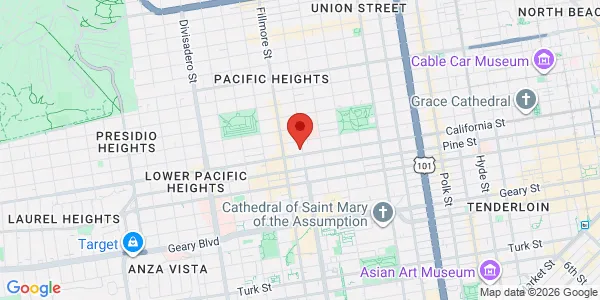 Map of 2300 California St San Francisco, CA 94115