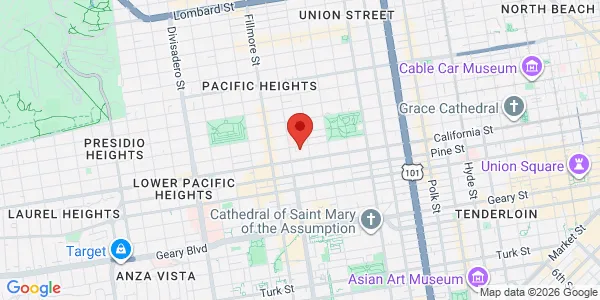Map of 2323 Sacramento St San Francisco, CA 94115