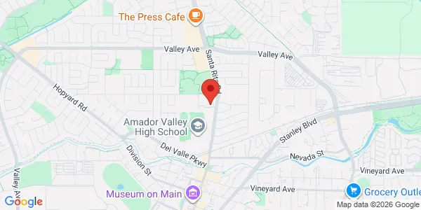 Map of 1393 Santa Rita Rd Ste E Pleasanton, CA 94566