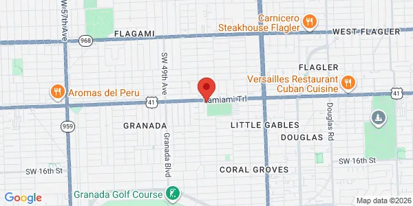 Map of 4580 SW 8th St Coral Gables, FL 33134