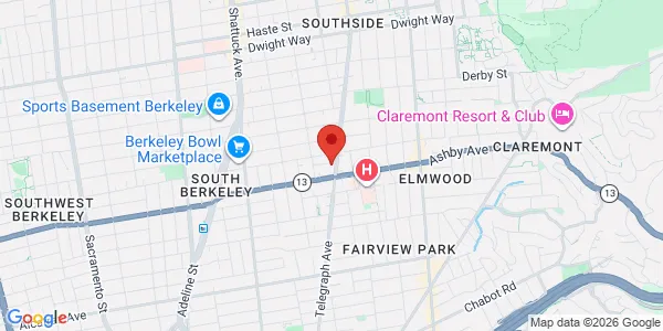 Map of 2920 Telegraph Ave Berkeley, CA 94705