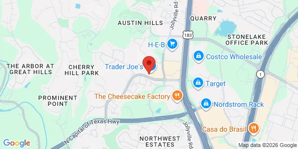 Map of 9722 Great Hills Trail Ste 375 Austin, TX 78759