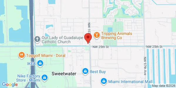 Map of 2500 NW 107th Ave Ste 102 Doral, FL 33172