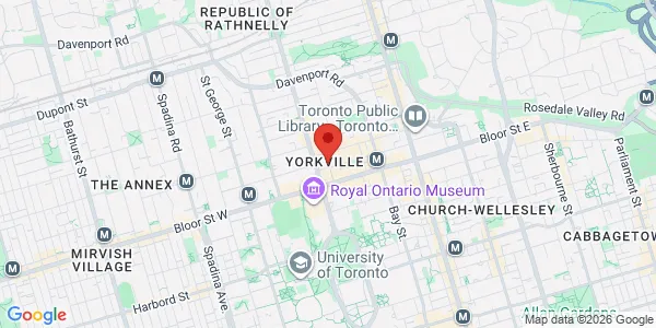 Map of 162 Cumberland Street Suite 200 Toronto, ON M5R 1A8 Canada