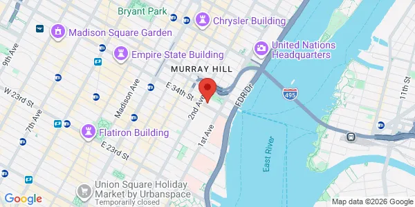 Map of 317 E 34th St New York, NY 10065