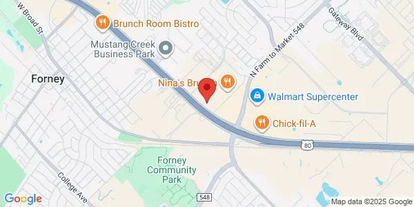 Map of 610 East US Hwy 80 Forney, TX 75126