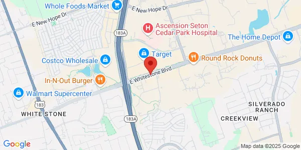 Map of 1464 E Whitestone Blvd Ste 1304 Cedar Park, TX 78613
