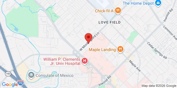 Map of 2200 W Mockingbird Ln Dallas, TX 75235