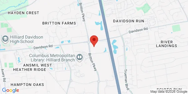 Map of 4674 Britton Pkwy Ste 1300 Hilliard, OH 43026
