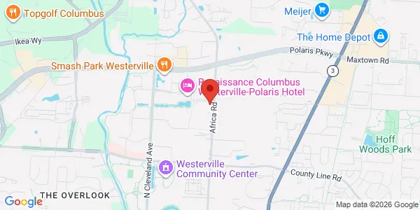 Map of 625 Africa Rd Ste 200,340 Westerville, OH 43082
