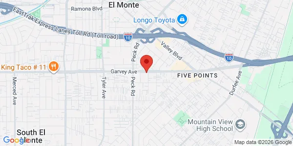 Map of 11436 Garvey Ave Ste D El Monte, CA 91732