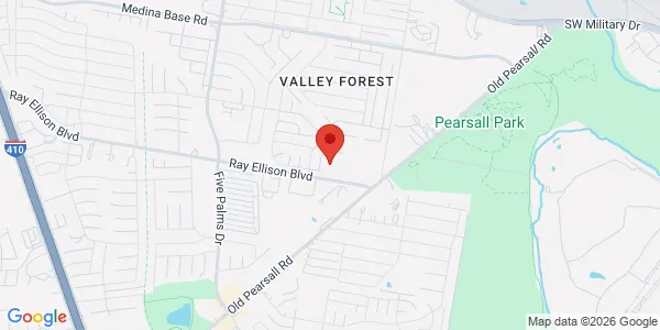 Map of 5439 Ray Ellison Blvd San Antonio, TX 78242