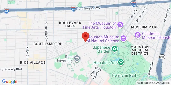 Map of 1701 Sunset Blvd Houston, TX 77005