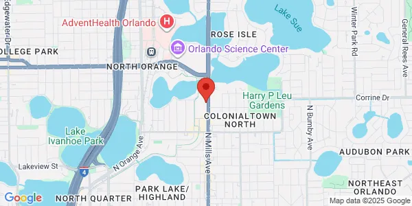 Map of 1724 N Mills Ave Ste 200 Orlando, FL 32803