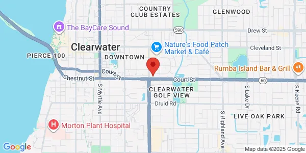 Map of 1218 Court St Clearwater, FL 33756