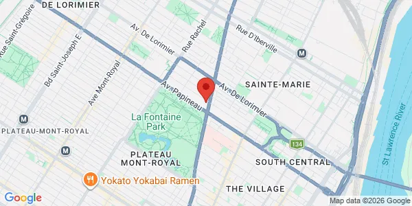 Map of 1851 Rue Sherbrooke E Bureau 201 Montreal, QC H2K 4L5 Canada