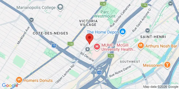 Map of 5100 Boulevard de Maisonneuve O 2nd Floor Montreal, QC H4A 3T2 Canada