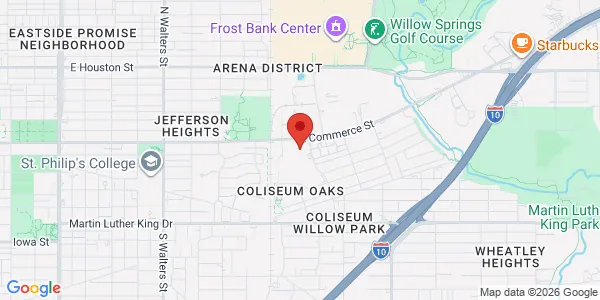 Map of 3066 E Commerce St San Antonio, TX 78220