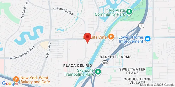 Map of 9179 W Thunderbird Rd Ste 103 Peoria, AZ 85381