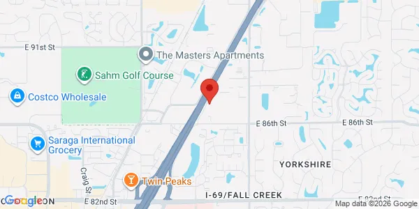 Map of 7320 E 86th St Ste 100 Indianapolis, IN 46256