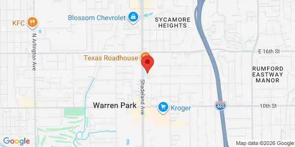 Map of 1311 Shadeland Ave Ste E-J Indianapolis, IN 46219
