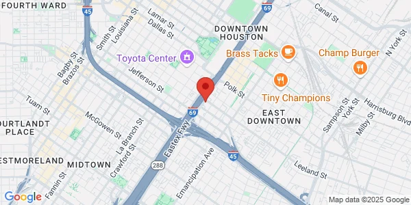 Map of 2004 Leeland Ave Houston, TX 77003