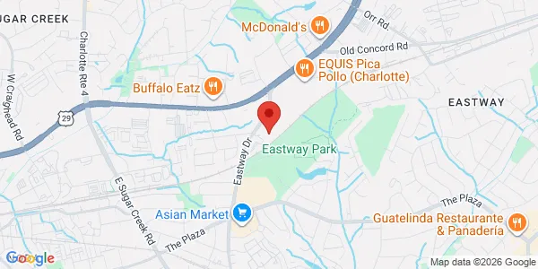 Map of 251 Eastway Dr Charlotte, NC 28213