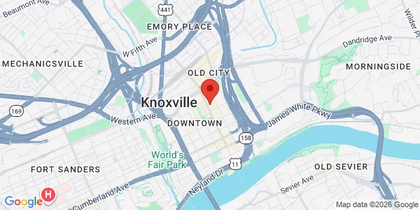 Map of 418 S Gay St Phoenix Building, Ste 103 Knoxville, TN 37902
