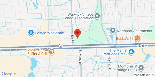 Map of 15959 Hall Road Suite 104 Macomb, MI 48044