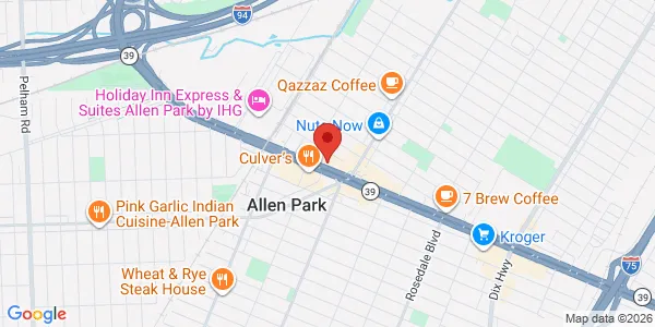 Map of 15606 Southfield Rd Allen Park, MI 48101