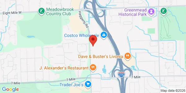 Map of 19760 Haggerty Rd Livonia, MI 48152