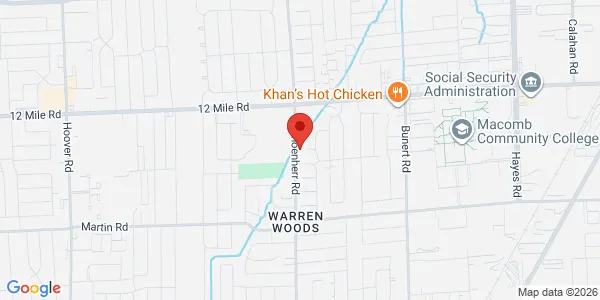 Map of 28550 Schoenherr Rd Warren, MI 48088