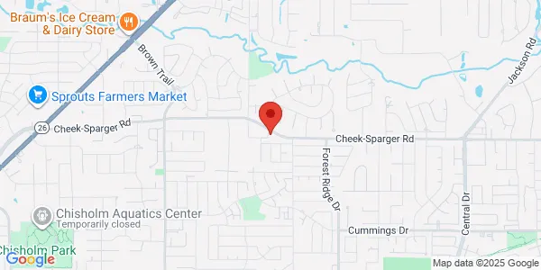 Map of 1105 Cheek Sparger Rd Colleyville, TX 76034