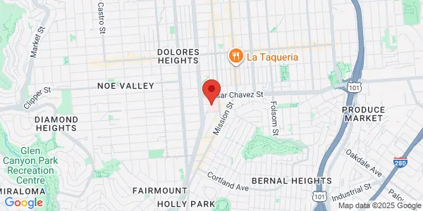 Map of 555 San Jose Ave Ste 260 San Francisco, CA 94110