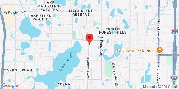 Map of 11815 N Armenia Ave Tampa, FL 33612