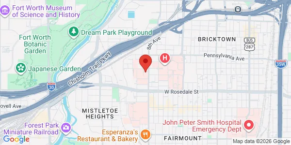 Map of 800 8th Ave Ste 124 Fort Worth, TX 76104