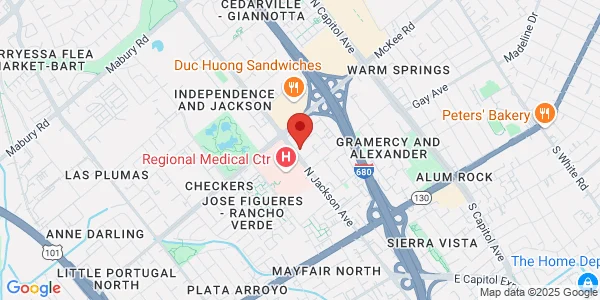 Map of 244 North Jackson Ave Ste 104 San Jose, CA 95116