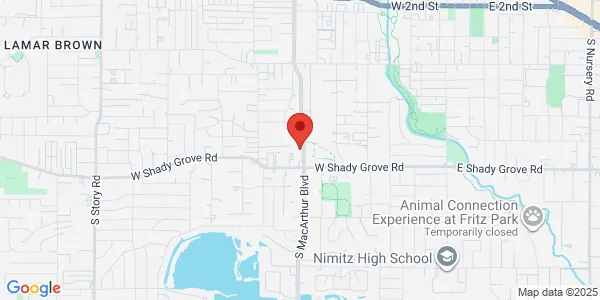 Map of 1107 S Macaruthur Blvd Irving, TX 75060