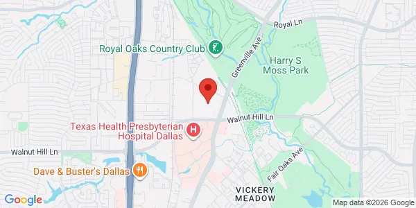 Map of 8355 Walnut Hill Ln Ste 200 A Dallas, TX 75231