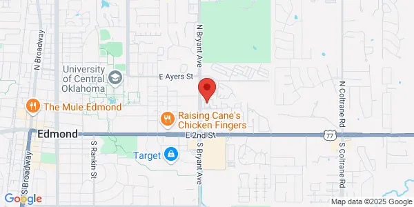 Map of 120 N Bryant Ave Ste A-9 Edmond, OK 73034